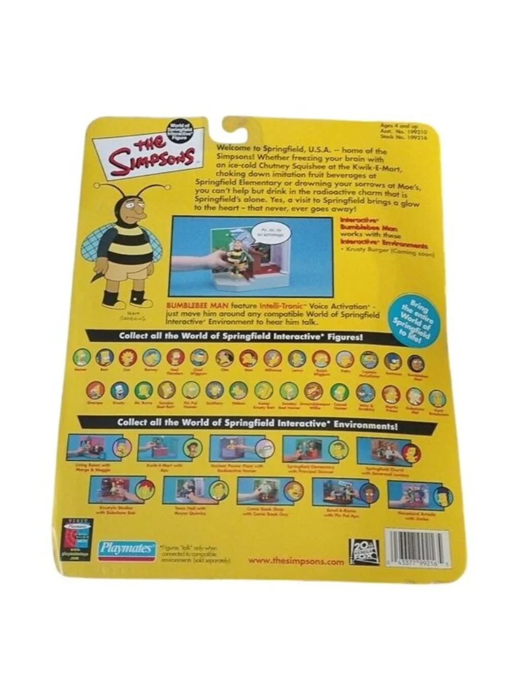 Playmates World of Simpsons Krusty, Bumblebee Man + Cletus Figures, set of 3